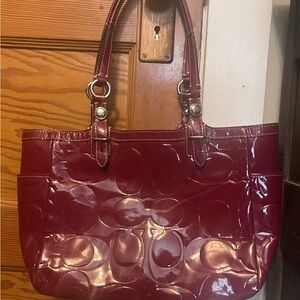 Patent leather Coach bag